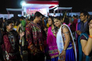 A group of young dancers who graciously invited us into their circle and taught us the moves. The dance and the attire come from the state of Gujarat, to the north of our present position in Maharashtra ("The Great State"). 