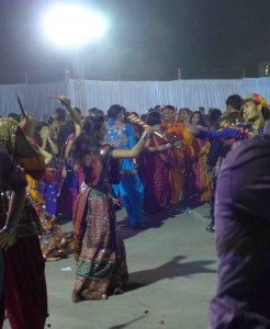 Dandiya. I think I have film of this too, but will know after I get home. See the sticks? It was fun. 